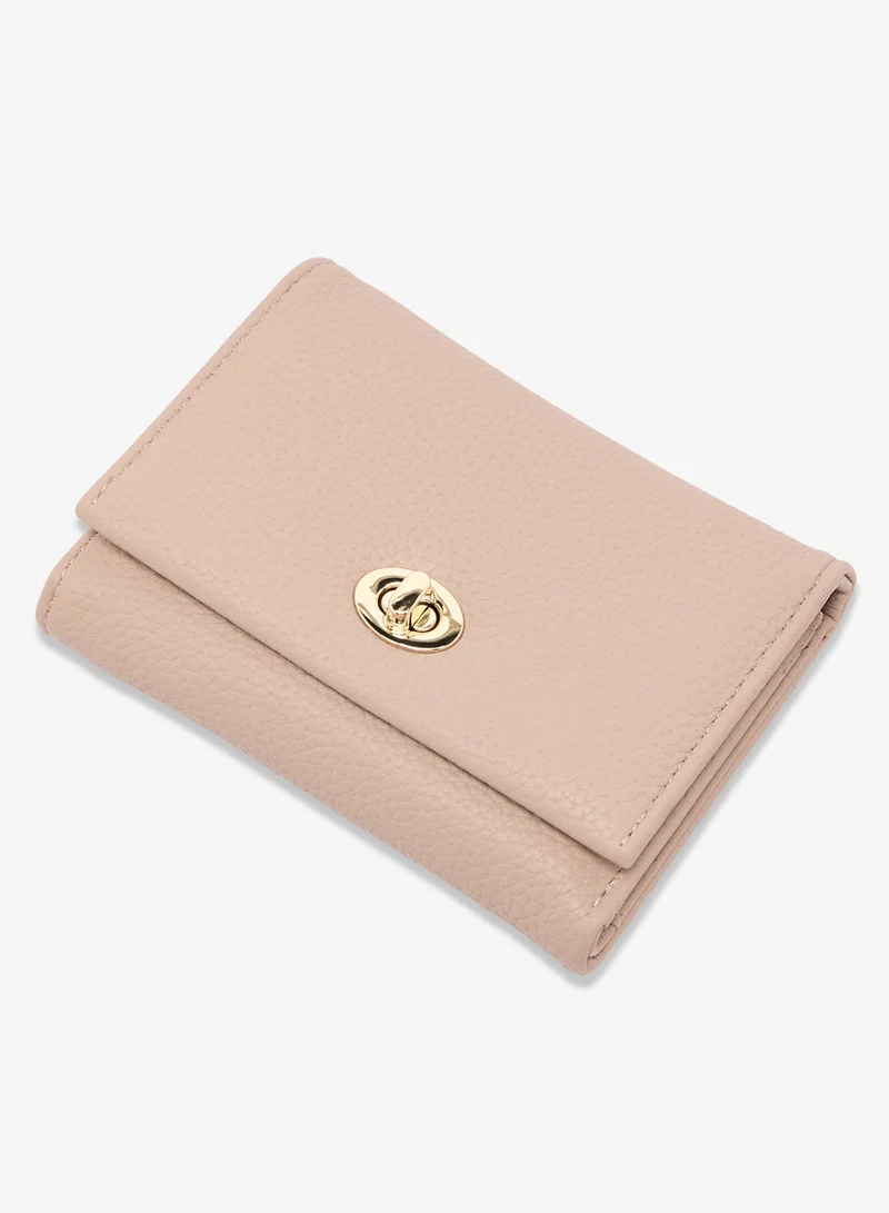 جينجر Classic Flap Mini Wallet With Gold Accent